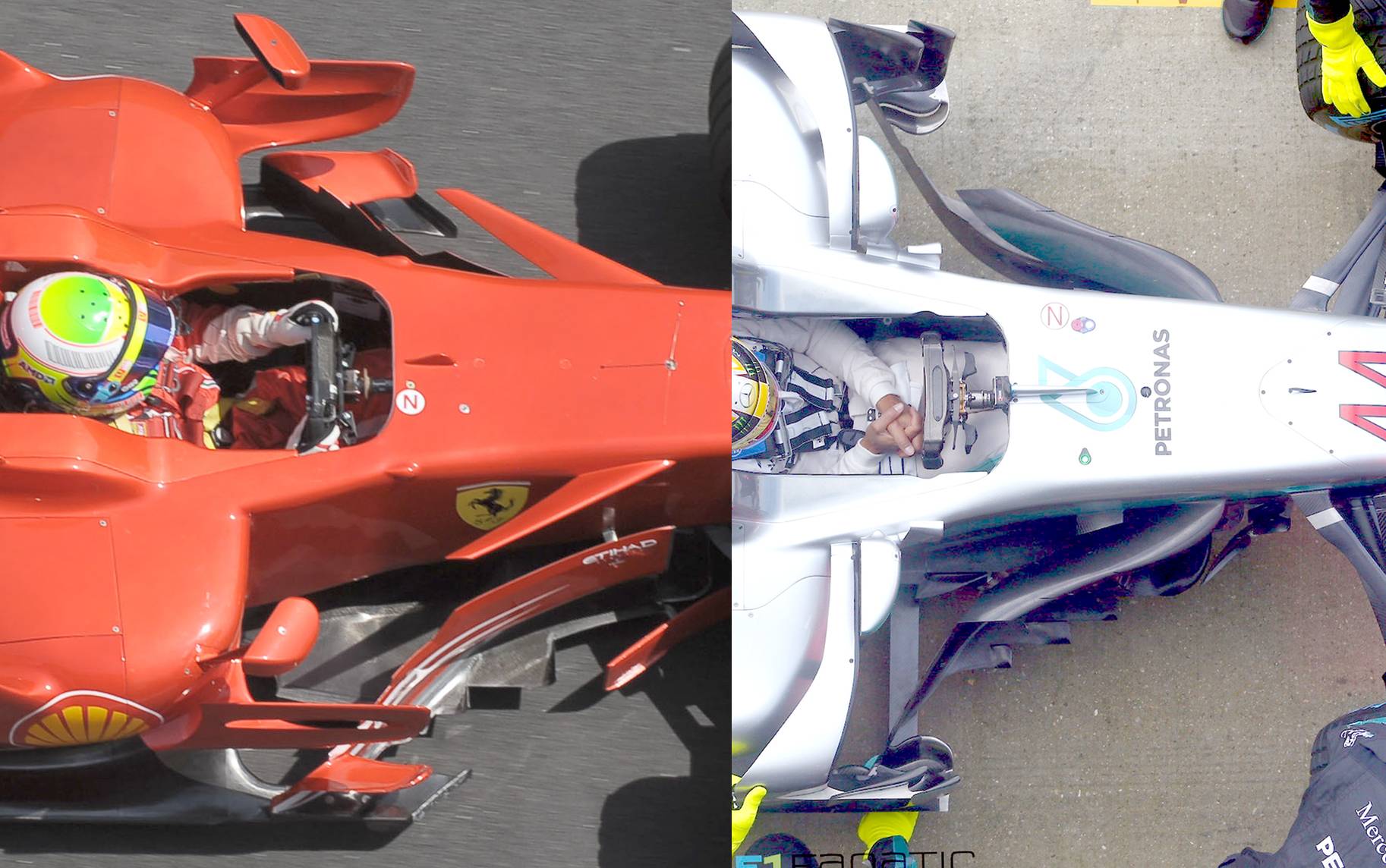 Le sciabole Mercedes ricordavano vagamente le forme già viste con le monoposto del 2008