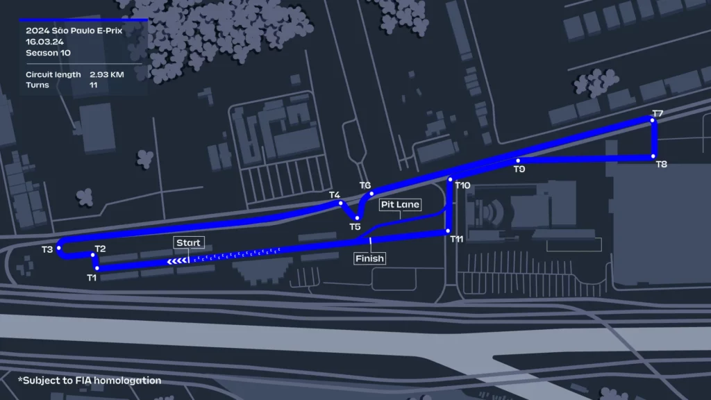 Circuito di San Paolo per la Formula E 2024 